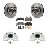 Front Brake Rotor Ceramic Pad Kit With Calipers For Chevrolet C1500 GMC Tahoe Suburban