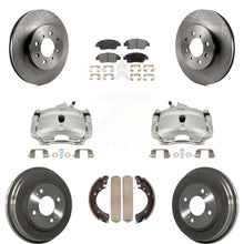 Load image into Gallery viewer, Front Rear Disc Brake Caliper Rotors Drum Ceramic Pads Kit (8Pc) For Honda Civic