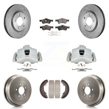 Load image into Gallery viewer, Front Rear Brake Caliper Rotors Drum Ceramic Pads Kit (8Pc) For Dodge Chrysler &amp;
