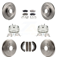 Load image into Gallery viewer, Front Rear Disc Brake Caliper Rotor Drum Ceramic Pad Kit (8Pc) For Nissan Sentra