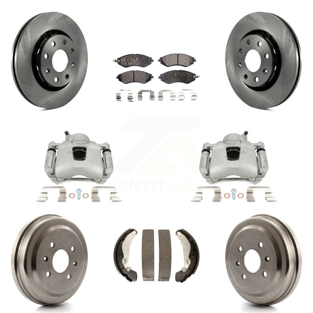 Kit de plaquettes de frein en céramique, Rotors d'étrier de frein avant et arrière (8 pièces) pour Chevrolet Aveo G3 
