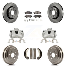Charger l'image dans la galerie, Kit de plaquettes de frein en céramique, Rotors d'étrier de frein avant et arrière (8 pièces) pour Chevrolet Aveo G3 