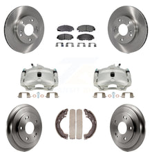 Load image into Gallery viewer, Front Rear Disc Brake Caliper Rotors Drum Ceramic Pads Kit (8Pc) For Honda Civic