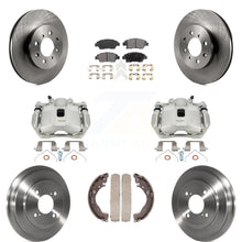 Load image into Gallery viewer, Front Rear Disc Brake Caliper Rotors Drums Ceramic Pads Kit (8Pc) For Honda Fit