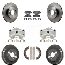 Load image into Gallery viewer, Front Rear Disc Brake Caliper Rotor Drum Ceramic Pad Kit (8Pc) For Honda Insight