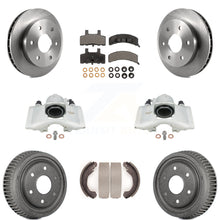 Charger l'image dans la galerie, Front Rear Brake Caliper Rotors Drums Ceramic Pads Kit (8Pc) For Chevrolet K1500