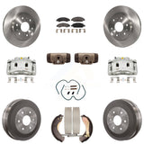 Front Rear Brake Caliper Rotors Drum Ceramic Pad Shoe Cylinder & Hardware Kit (11Pc) For KC8-100903T