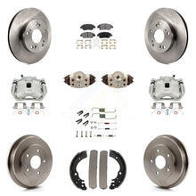 Load image into Gallery viewer, Front Rear Brake Caliper Rotor Drum Ceramic Pad Shoe Cylinder &amp; Hardware Kit For