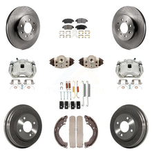 Load image into Gallery viewer, Front Rear Brake Caliper Rotor Drum Ceramic Pad Shoe Cylinder &amp; Hardware Kit For