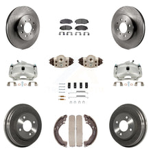 Load image into Gallery viewer, Front Rear Brake Caliper Rotor Drum Ceramic Pad Shoe Cylinder &amp; Hardware Kit For