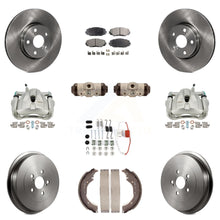 Load image into Gallery viewer, Front Rear Brake Caliper Rotor Drum Ceramic Pad Shoe Cylinder &amp; Hardware Kit For