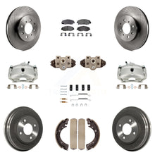 Load image into Gallery viewer, Front Rear Brake Caliper Rotor Drum Ceramic Pad Shoe Cylinder &amp; Hardware Kit For