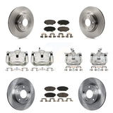 Front Rear Brake Caliper Rotor & Ceramic Pad Kit (10Pc) For 2014-2016 Mazda 3 Sport 2.5L KC8-100959T