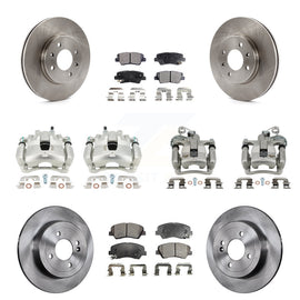 Front Rear Brake Caliper Rotor & Ceramic Pad Kit (10Pc) For 12-16 Hyundai Accent