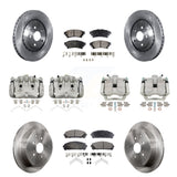 Front Rear Disc Brake Caliper Rotors And Ceramic Pads Kit (10Pc) For Lexus RX350 RX450h KC8-100987T
