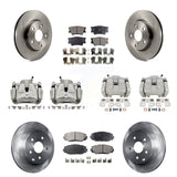 Front Rear Disc Brake Caliper Rotors Ceramic Pad Kit (10Pc) For 2013-2018 Toyota RAV4 LE KC8-100991T