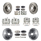 Front Rear Disc Brake Caliper Rotors And Ceramic Pads Kit (10Pc) For Toyota RAV4 LE KC8-100993T