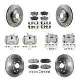 Front Rear Disc Brake Caliper Rotors Ceramic Pad Kit (10Pc) For 2014-2015 Toyota RAV4 LE KC8-100995T