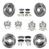 Front Rear Brake Caliper Rotors & Ceramic Pad Kit (10Pc) For Ford Fusion Mazda 6 Lincoln KC8-100996T