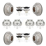Front Rear Disc Brake Caliper Rotor & Ceramic Pad Kit (10Pc) For International TerraStar KC8-101000T