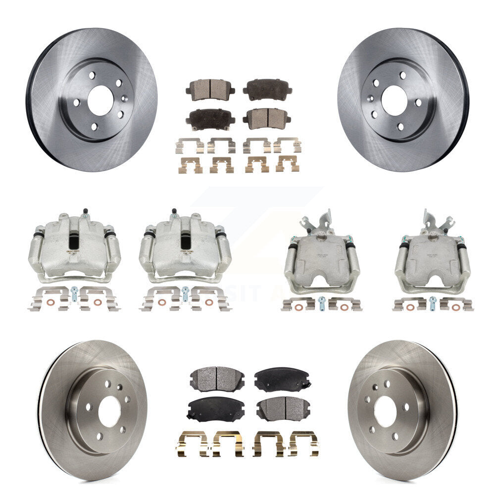 Front Rear Brake Caliper Rotors Ceramic Pad Kit (10Pc) For Buick LaCrosse Allure