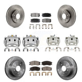 Front Rear Brake Caliper Rotors Ceramic Pad Kit (10Pc) For Chevrolet Equinox Pontiac Vue KC8-101022T