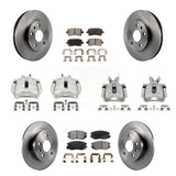 Front Rear Disc Brake Caliper Rotors And Ceramic Pads Kit (10Pc) For Chevrolet Malibu KC8-101025T