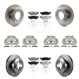 Front Rear Disc Brake Caliper Rotor And Ceramic Pad Kit (10Pc) For Ford E-550 Super Duty KC8-101027T