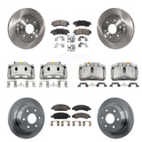 Front Rear Disc Brake Caliper Rotors And Ceramic Pads Kit (10Pc) For KC8-101029T