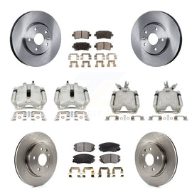 Front Rear Disc Brake Caliper Rotors Ceramic Pad Kit (10Pc) For Chevrolet Malibu