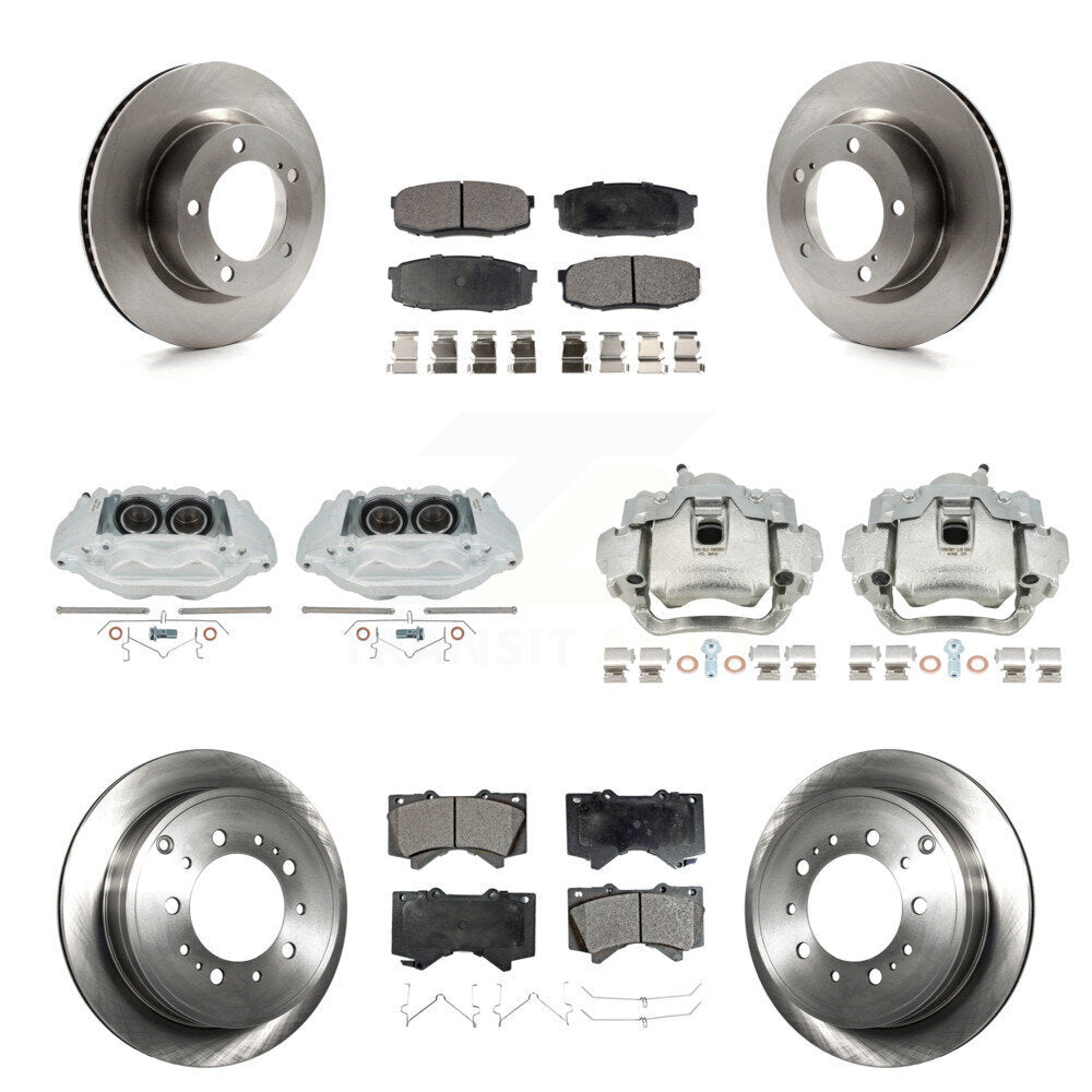Front Rear Brake Caliper Rotor And Ceramic Pad Kit (10Pc) For Lexus LX570 Toyota