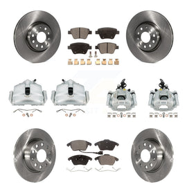 Front Rear Brake Caliper Rotors Ceramic Pad Kit (10Pc) For Volkswagen Beetle GTI