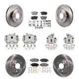 Front Rear Disc Brake Caliper Rotors Ceramic Pad Kit (10Pc) For 2013-2015 Acura ILX 1.5L KC8-101048T