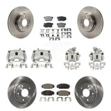 Front Rear Brake Caliper Rotor And Ceramic Pad Kit (10Pc) For 2007-2010 Acura CSX Type-S KC8-101053T