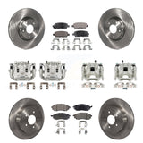 Front Rear Brake Caliper Rotors & Ceramic Pad Kit (10Pc) For Nissan Murano INFINITI QX70 KC8-101056T