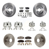 Front Rear Disc Brake Caliper Rotors And Ceramic Pads Kit (10Pc) For Honda Accord KC8-101064T
