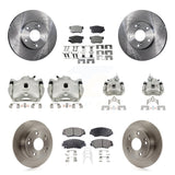 Front Rear Disc Brake Caliper Rotors And Ceramic Pads Kit (10Pc) For Honda Accord KC8-101068T