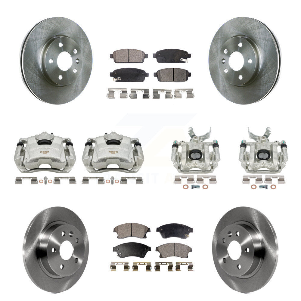 Front Rear Disc Brake Caliper Rotor & Ceramic Pad Kit (10Pc) For Chevrolet Sonic
