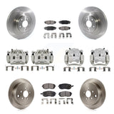 Front Rear Disc Brake Caliper Rotors And Ceramic Pads Kit (10Pc) For Subaru Legacy KC8-101074T