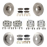 Front Rear Disc Brake Caliper Rotor And Ceramic Pad Kit (10Pc) For Subaru Outback Legacy KC8-101075T