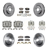 Front Rear Disc Brake Caliper Rotors And Ceramic Pad Kit (10Pc) For Honda CR-V Acura RDX KC8-101086T
