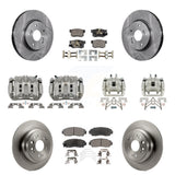 Front Rear Brake Caliper Rotors Ceramic Pad Kit (10Pc) For 11 Honda Accord Crosstour AWD KC8-101089T