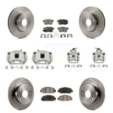 Front Rear Disc Brake Caliper Rotors And Ceramic Pads Kit (10Pc) For Honda Accord KC8-101092T