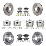 Front Rear Disc Brake Caliper Rotor Ceramic Pad Kit (10Pc) For Hyundai Sonata Kia Optima KC8-101098T