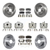 Front Rear Disc Brake Caliper Rotors And Ceramic Pads Kit (10Pc) For Hyundai Sonata KC8-101100T