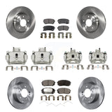 Front Rear Disc Brake Caliper Rotors And Ceramic Pads Kit (10Pc) For Hyundai Sonata KC8-101101T