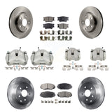Kit de rotors d'étrier de frein à disque avant et arrière et plaquettes en céramique (10 pièces) pour Toyota RAV4 