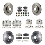 Kit de rotors d'étrier de frein à disque avant et arrière et plaquettes en céramique (10 pièces) pour Toyota RAV4 