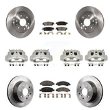 Front Rear Brake Caliper Rotor And Ceramic Pad Kit (10Pc) For 2016 Chevrolet Suburban HD KC8-101116T