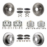 Front Rear Disc Brake Caliper Rotors And Ceramic Pads Kit (10Pc) For GMC Sierra 1500 KC8-101120T